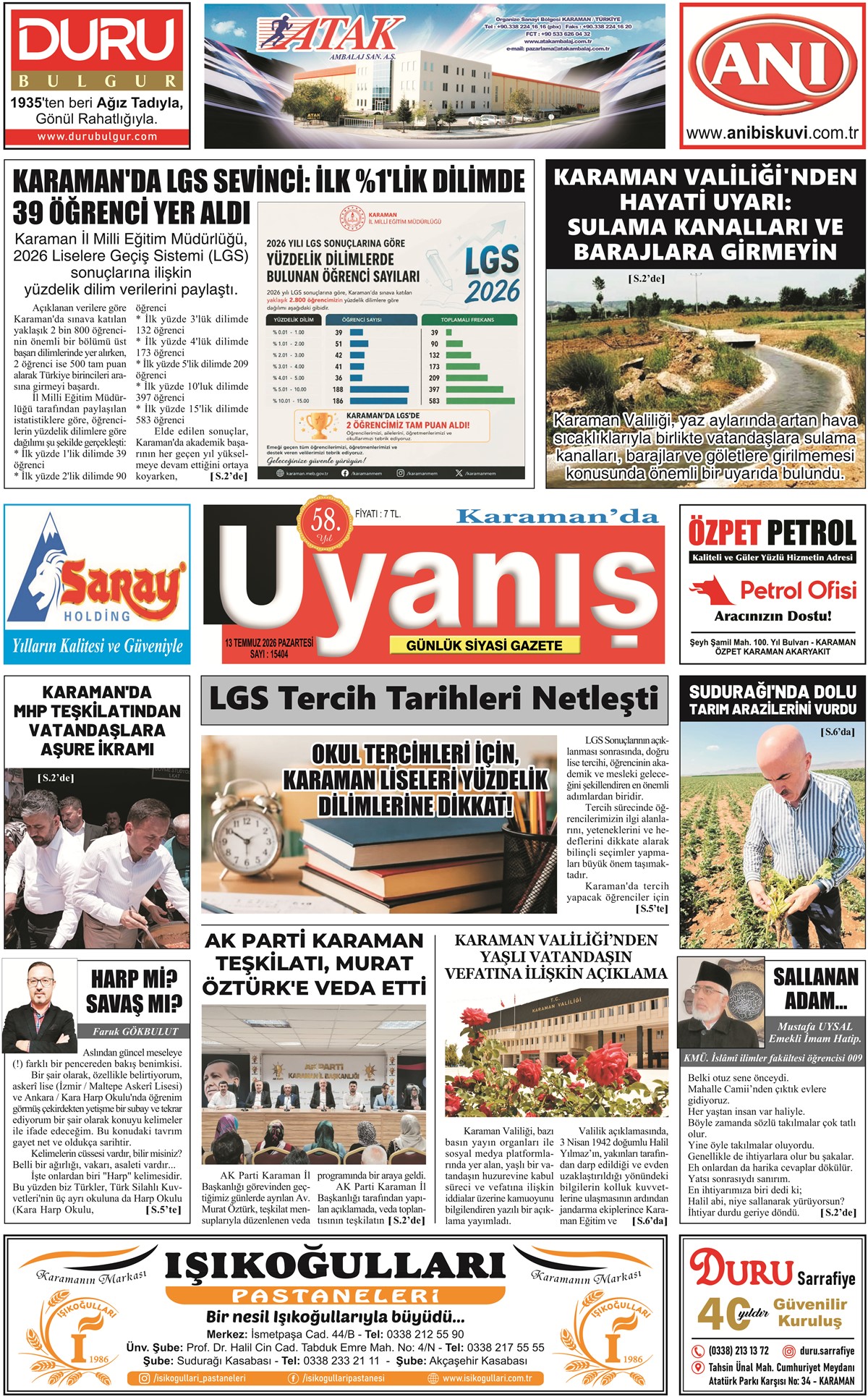 13 Temmuz 2026