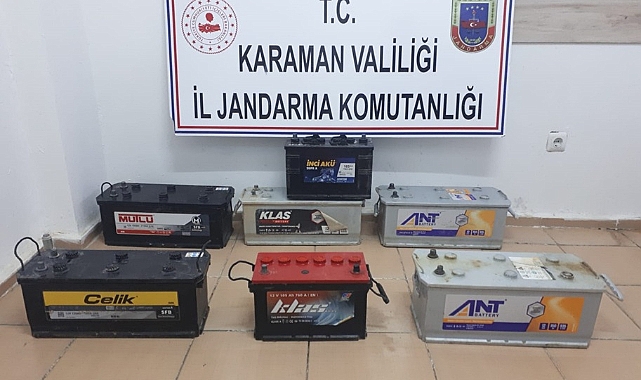 Karaman'da akü hırsızları yakalandı