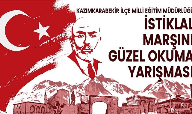 Kazımkarabekir’de İstiklal Marşını Güzel Okuma Yarışması Yapıldı