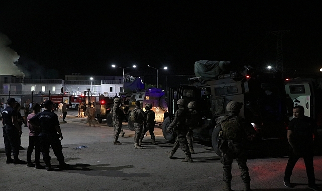 Geri gönderme merkezinde çıkan yangın söndürüldü