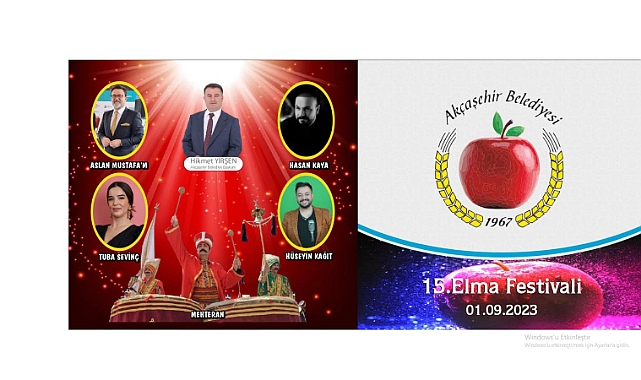 Akçaşehir Elma Festivali 1 Eylül'de