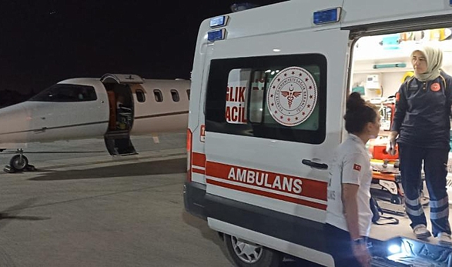 Kıbrıs’ta Kaza Yapan Karamanlı Hasta Ambulans Uçakla Getirildi