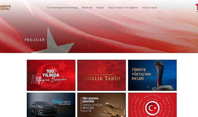 Cumhurbaşkanlığı İletişim Başkanlığından, Cumhuriyet’in 100’üncü yaşına özel internet sitesi