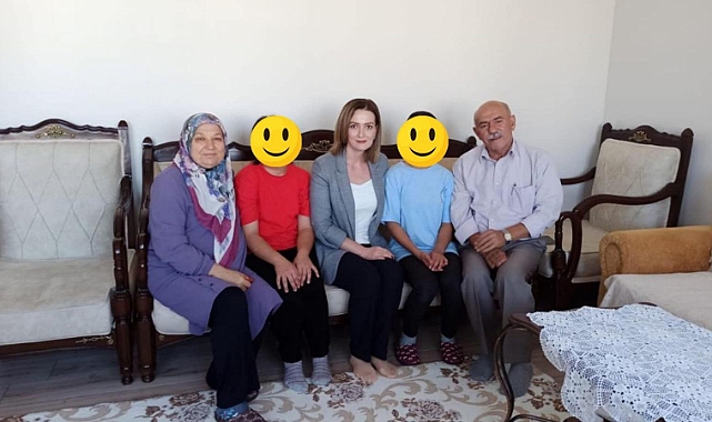 Kimsesiz iki çocuğa aile olan Dülger Ailesine Sarıibrahim'den sürpriz ziyaret
