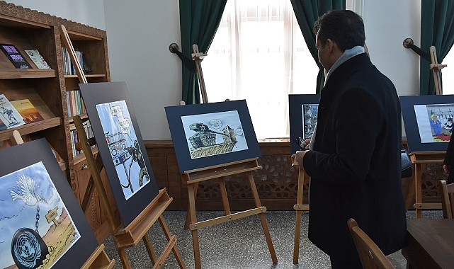 “Dünya Filistin’i Nasıl Gördü” isimli karikatür sergisi açıldı