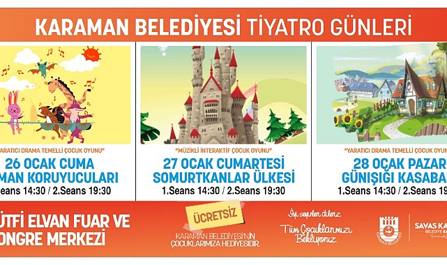 Karaman Belediyesi'nden Çocuklara Yarıyıl Tatili Hediyesi