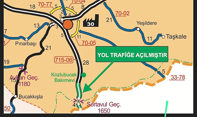 Sertavul yolu trafiğe açıldı