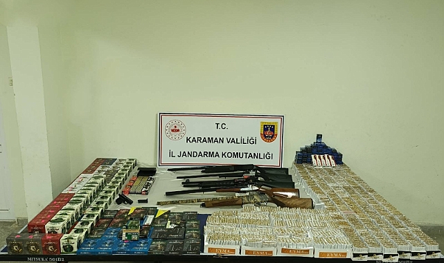 Karaman'da jandarmadan kaçak sigaraya darbe