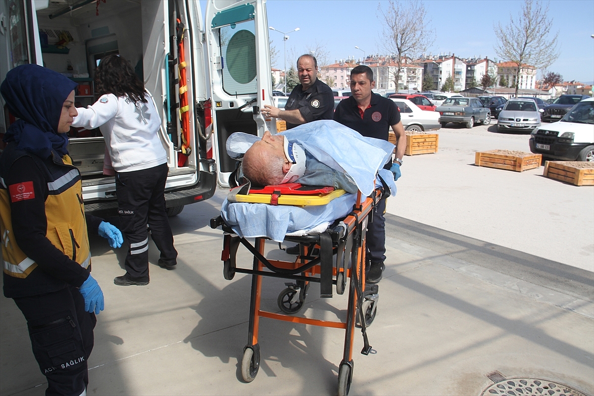 Çıktığı barakadan düşen kişi yaralandı