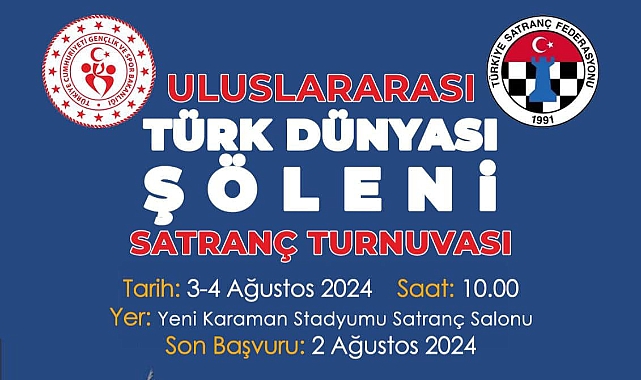 Türk Dünyası Şöleni Satranç Turnuvası düzenlenecek