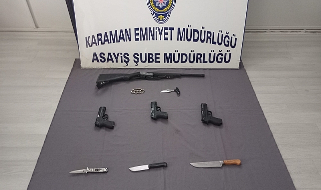Karaman'da çeşitli suçlardan aranan 7 şüpheli yakalandı
