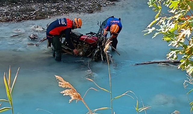 Baraj Gölünde Motosiklet ihbarı AFAD'ı Harekete geçirdi