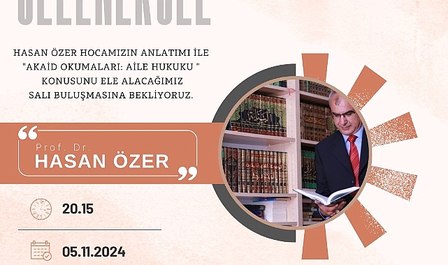 Salı buluşmaları kapsamında Aile Hukuku ele alınacak