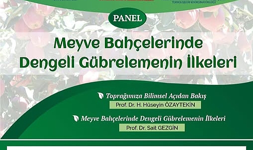 Karaman'da 'Meyve Bahçelerinde Dengeli Gübrelemenin İlkeleri' paneli düzenlenecek