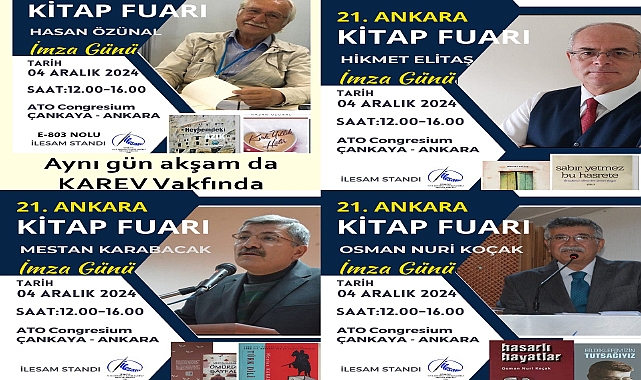 Karamanlı Yazarlar Bugün Ankara Kitap Fuarında Olacak