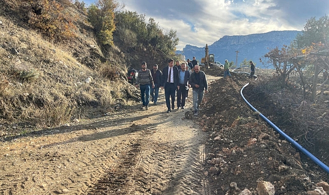 Kaymakam Erdoğan köylerde yapılan çalışmaları yerinde inceliyor