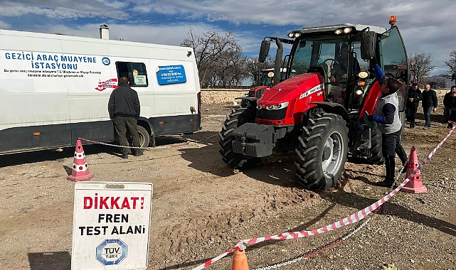 TÜVTÜRK mobil araç köylerde vize işlemlerini sürdürüyor