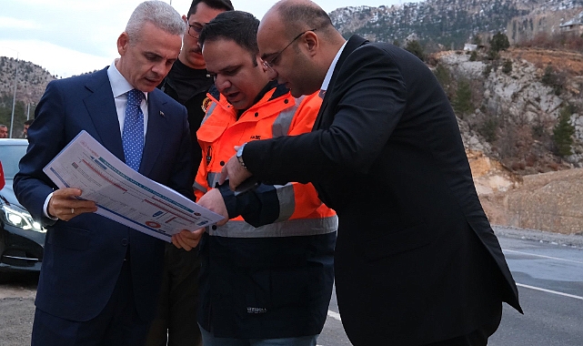 Vali Çiçekli Sarıveliler-Alanya yol çalışmalarını inceledi
