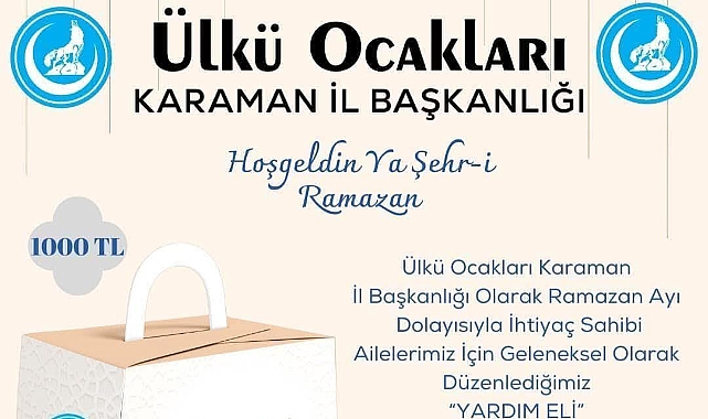 Karaman Ülkü Ocakları'ndan Anlamlı Ramazan Kampanyası