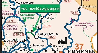 Başyayla-Ermenek yolu trafiğe açıldı