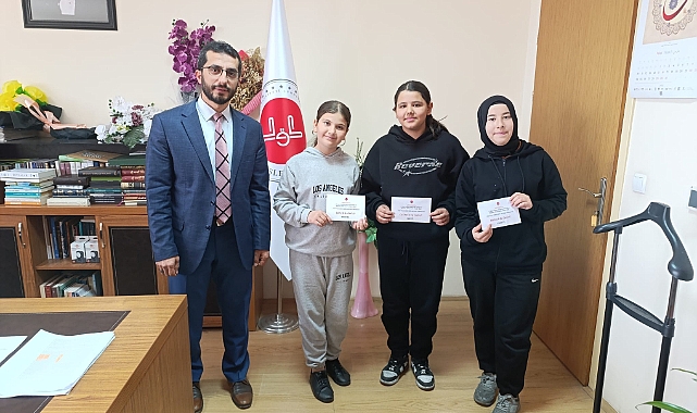 Dereceye giren öğrenciler ödüllendirildi