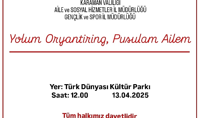 Aile Haftası Oryantiring Müsabakası düzenlenecek