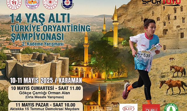 14 Yaş Altı Türkiye Oryantiring Şampiyonası 2. Kademe Yarışı Karaman’da Yapılacak