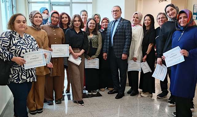 Eğitimleri başarı ile tamamlayan personellere sertifikaları verildi