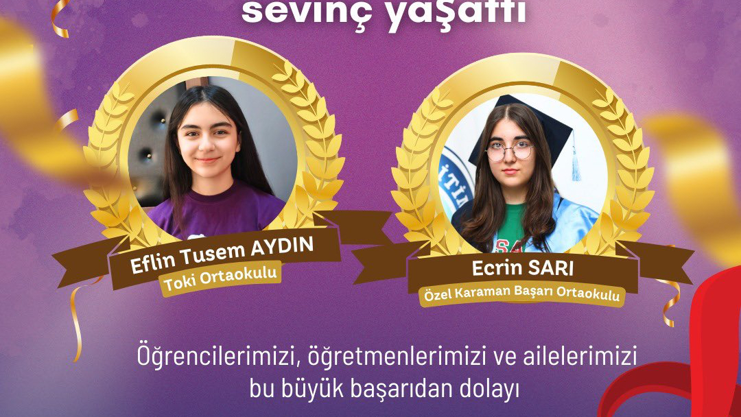 Karaman’da  523 öğrenci, LGS’de ülke genelinde ilk %15’lik dilime girerek önemli bir başarıya imza attı