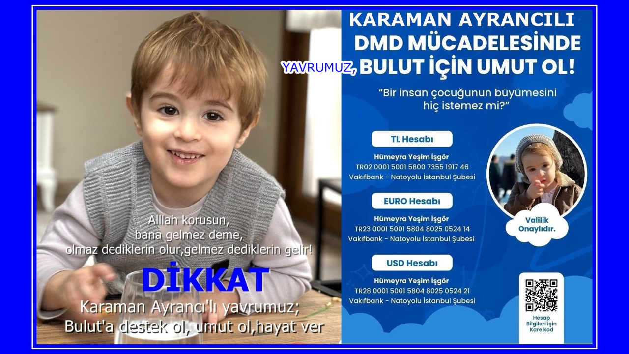 DMD Hastası Minik Bulut Destek Bekliyor