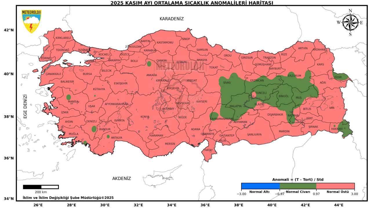 Kasım Ayı Sıcak Geçti: Karaman’da Sıcaklıklar Mevsim Normallerinin Üzerine Çıktı