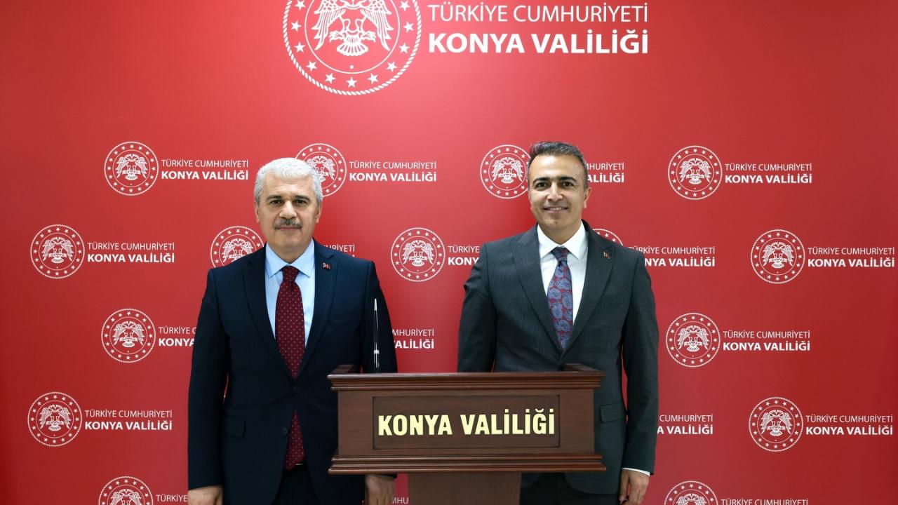Karaman Valisi Çiçek’ten Konya Valisi Akın’a Ziyaret