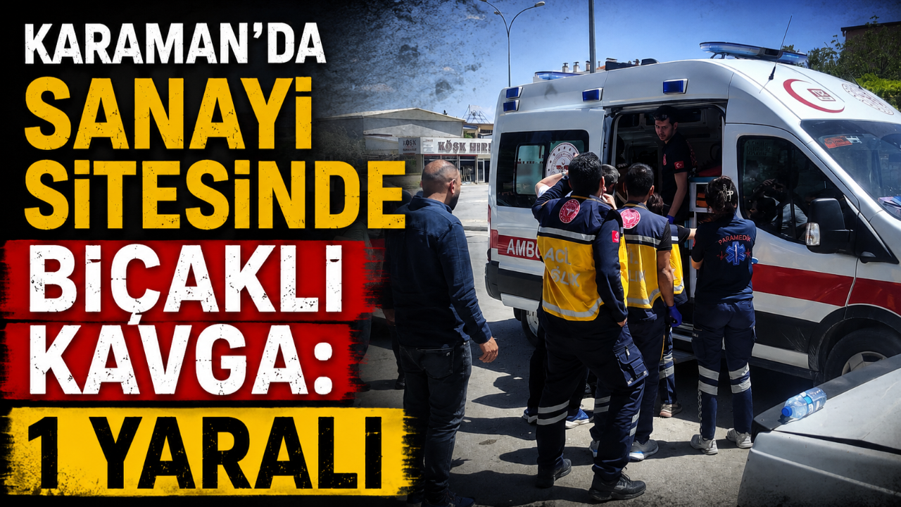 Karaman'da Sanayi Sitesinde Bıçaklı Kavga: 1 Yaralı