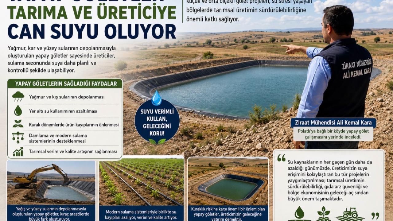 Kuraklığa Karşı Stratejik Adım: Yapay Göletler Tarımın Geleceğini Koruyor
