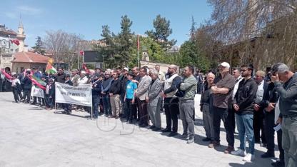 Karaman'da İsrail'in Küresel Sumud Filosu'na Saldırısı Protesto Edildi