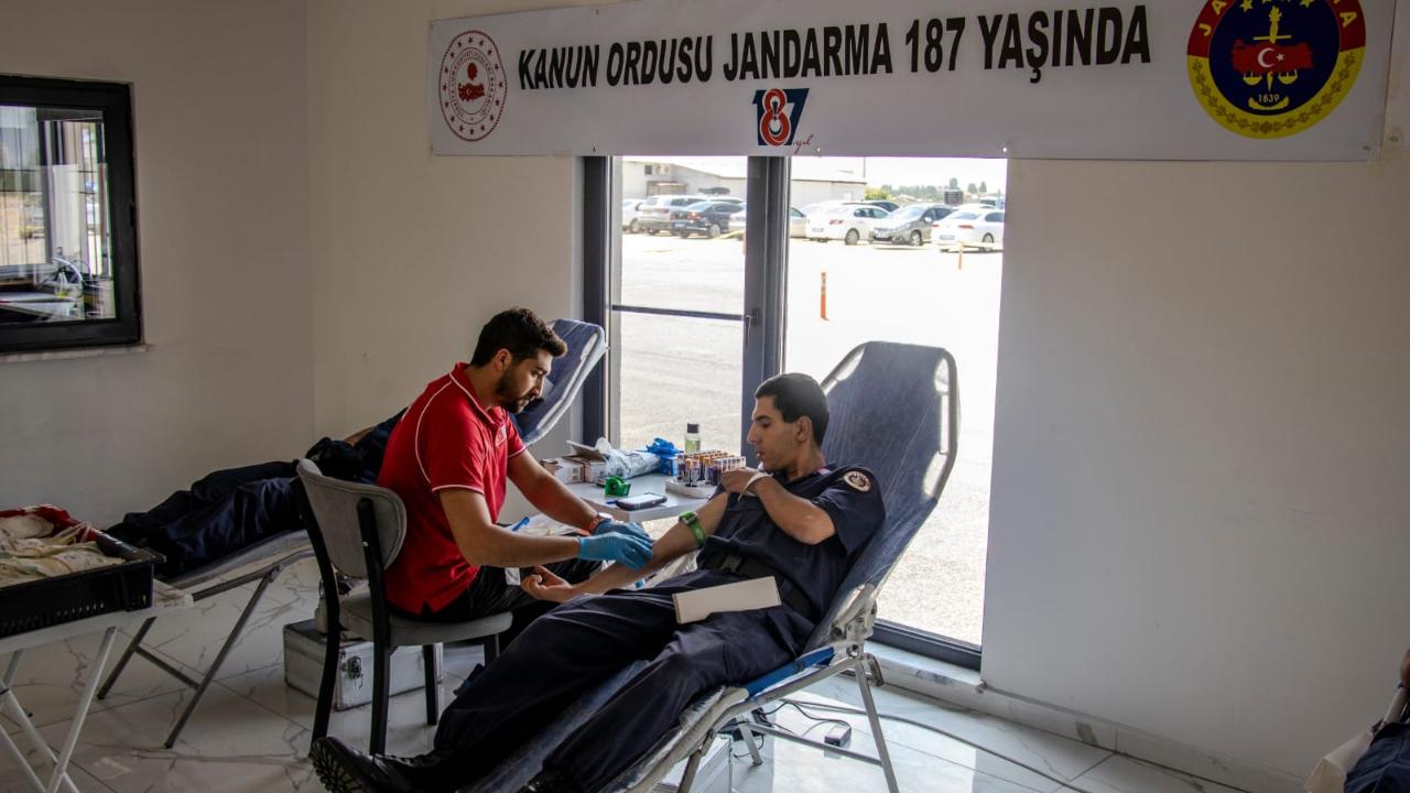Jandarmadan 187’nci Kuruluş Yıl Dönümünde Kan Bağışı Kampanyası