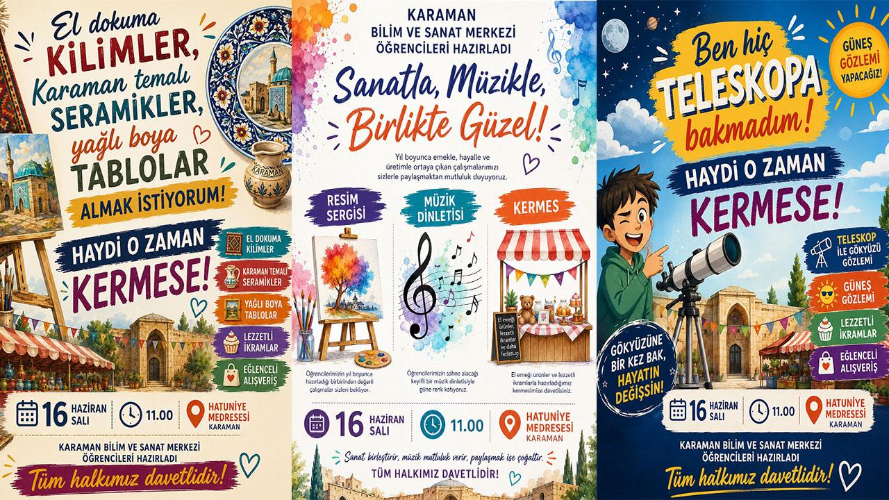 Karaman den Hatuniye Medresesi'nde Kapsamlı Kermes