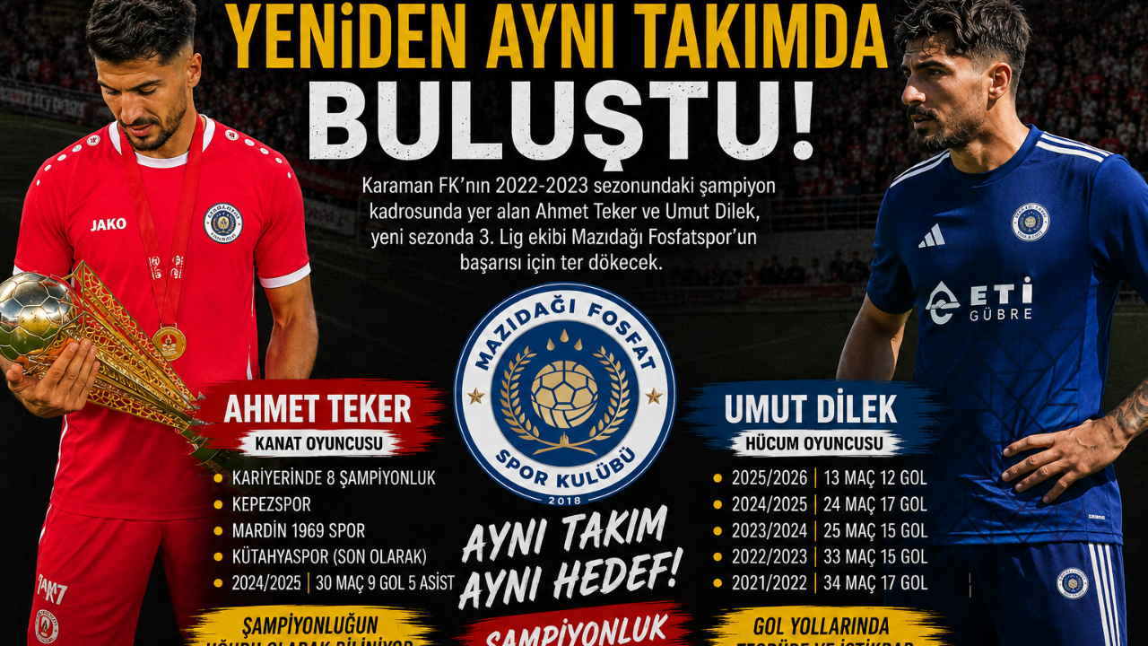 Karaman FK’nın Eski Şampiyonları Mazıdağı Fosfatspor’da Buluştu