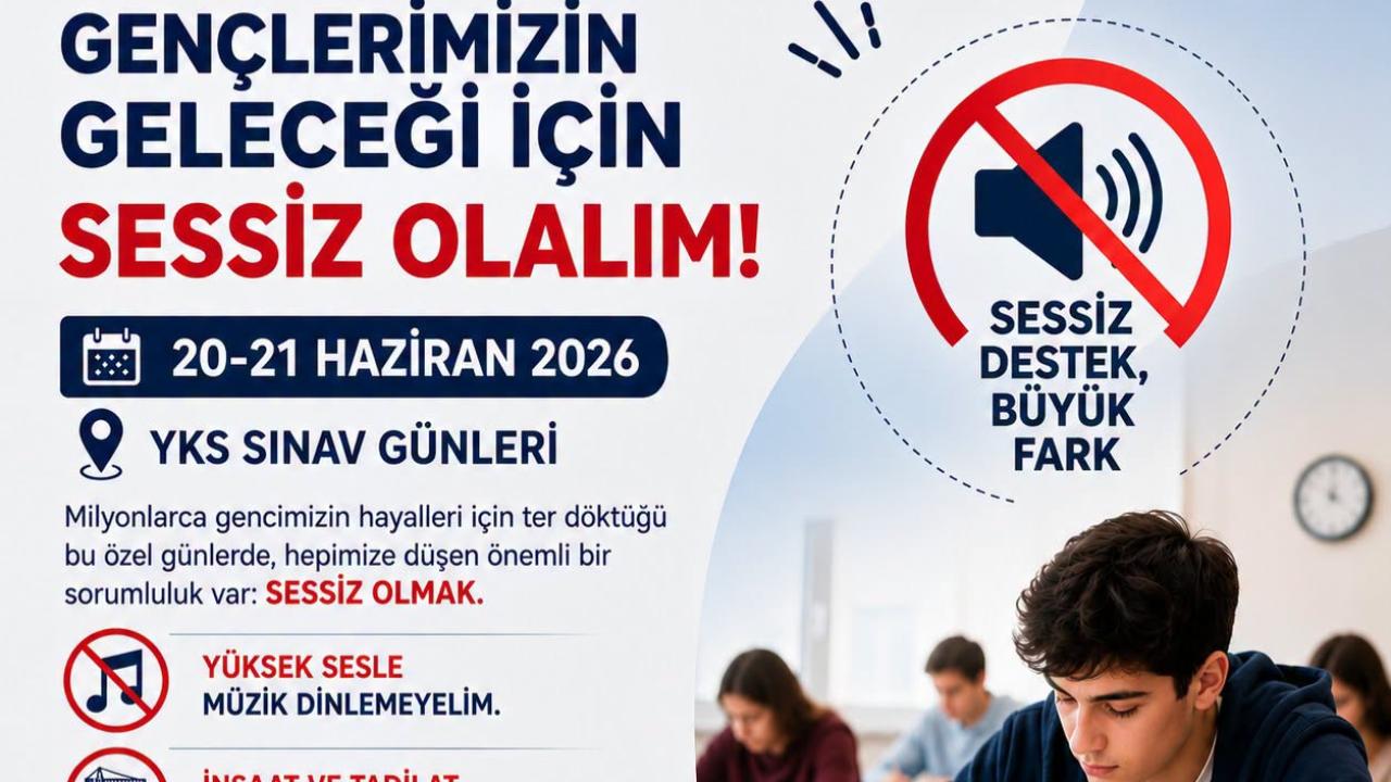 Karaman Milli Eğitim Müdürlüğünden YKS İçin Sessizlik Çağrısı