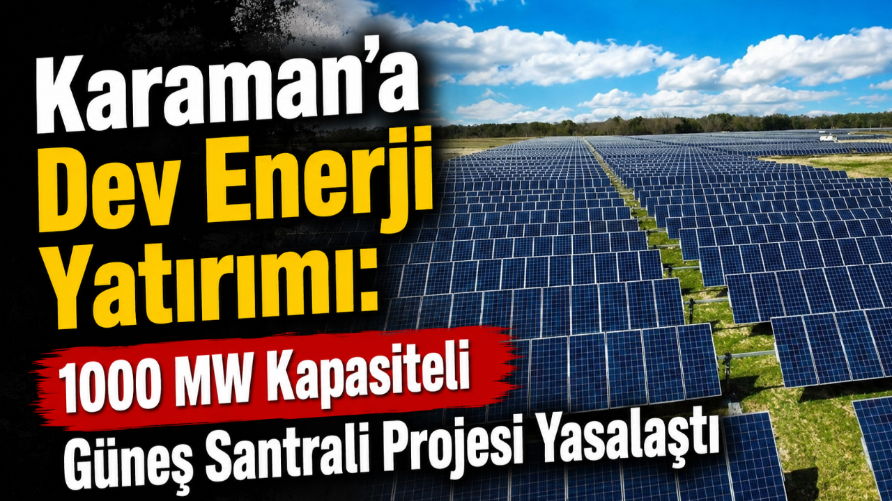 Karaman'a Dev Enerji Yatırımı: 1000 MW Kapasiteli Güneş Santrali Projesi Yasalaştı