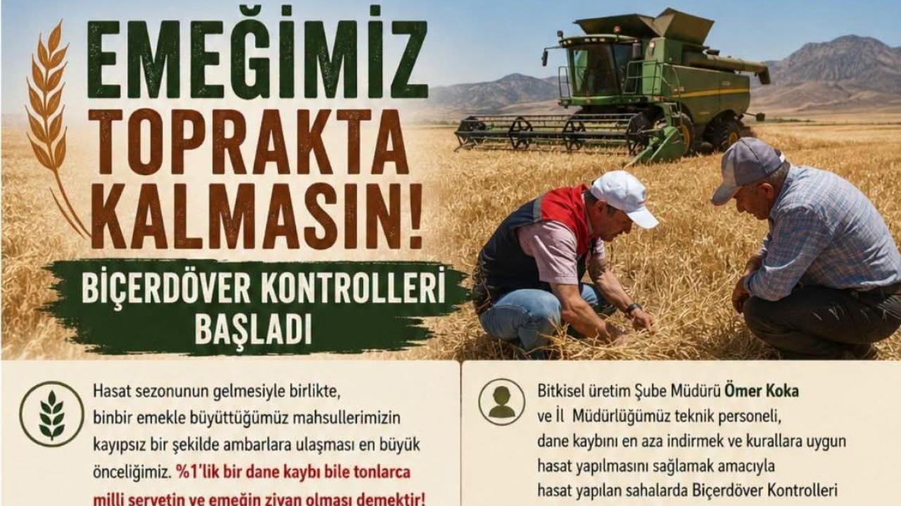 Karaman'da Biçerdöver Kontrolleri Başladı