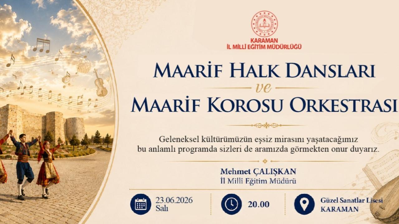 Karaman’da Kültür ve Sanat Gecesi: Öğretmenler Sahne Alacak