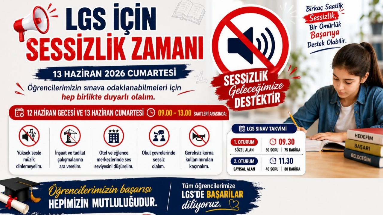 Karaman’da LGS İçin Sessizlik Çağrısı
