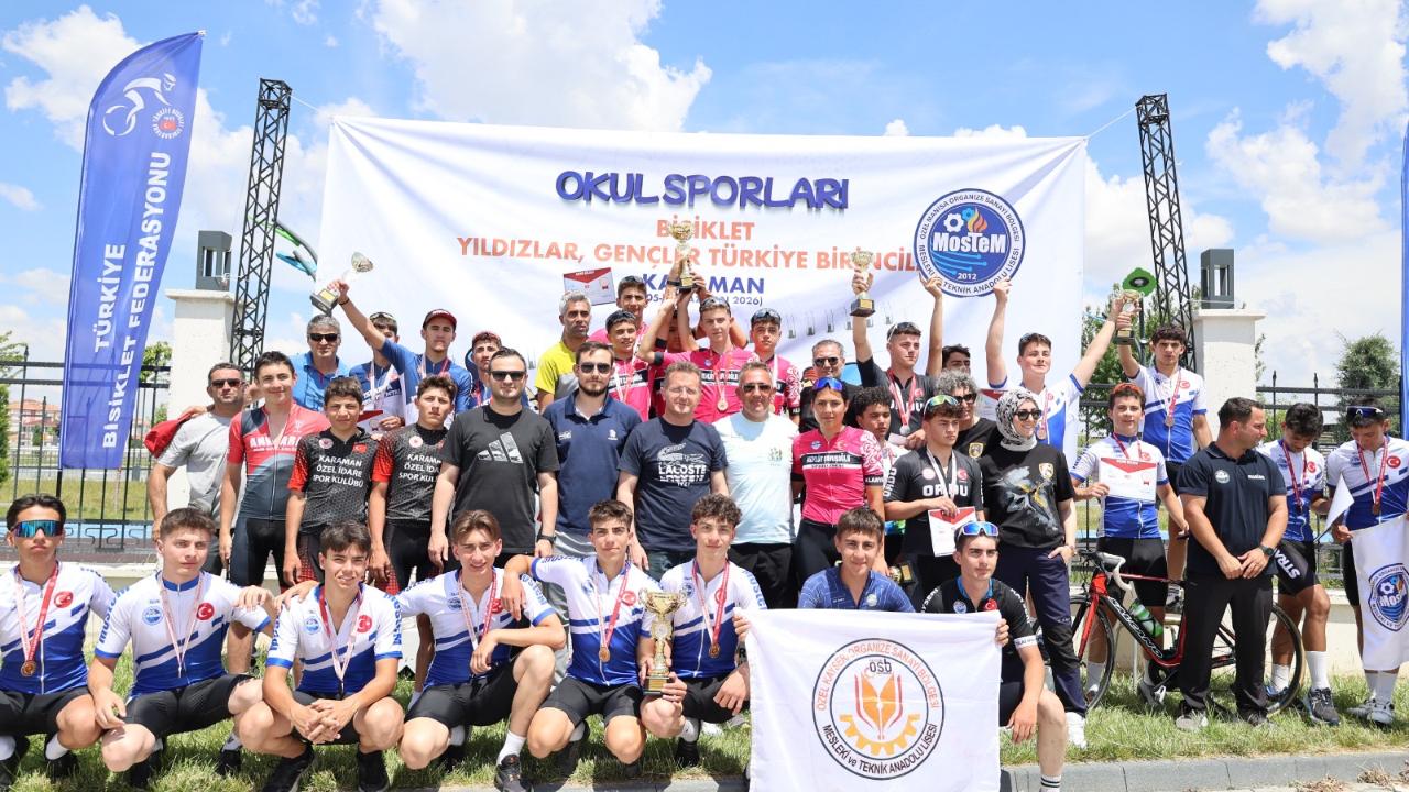 Karaman'da Okul Sporları Bisiklet Türkiye Birinciliği Tamamlandı