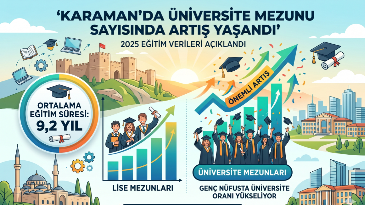Karaman'da Üniversite Mezunu Sayısında Artış Yaşandı