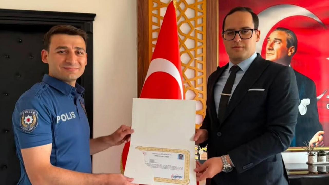 Kaymakam Avcı’dan Personele Başarı Belgesi