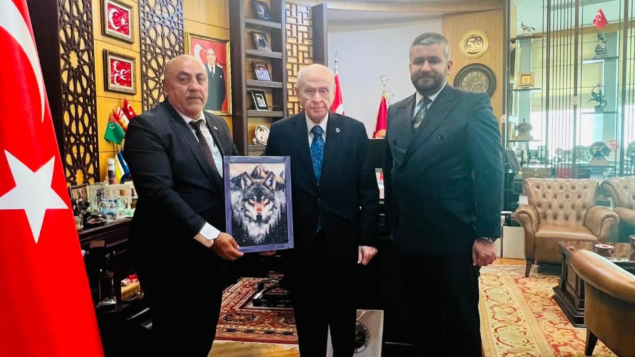 MHP Karaman Heyeti, Devlet Bahçeli'yi Ziyaret Etti
