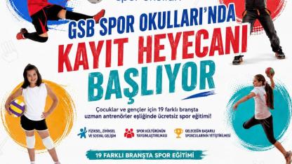 GSB Spor Okulları’nda Kayıt Heyecanı Başlıyor