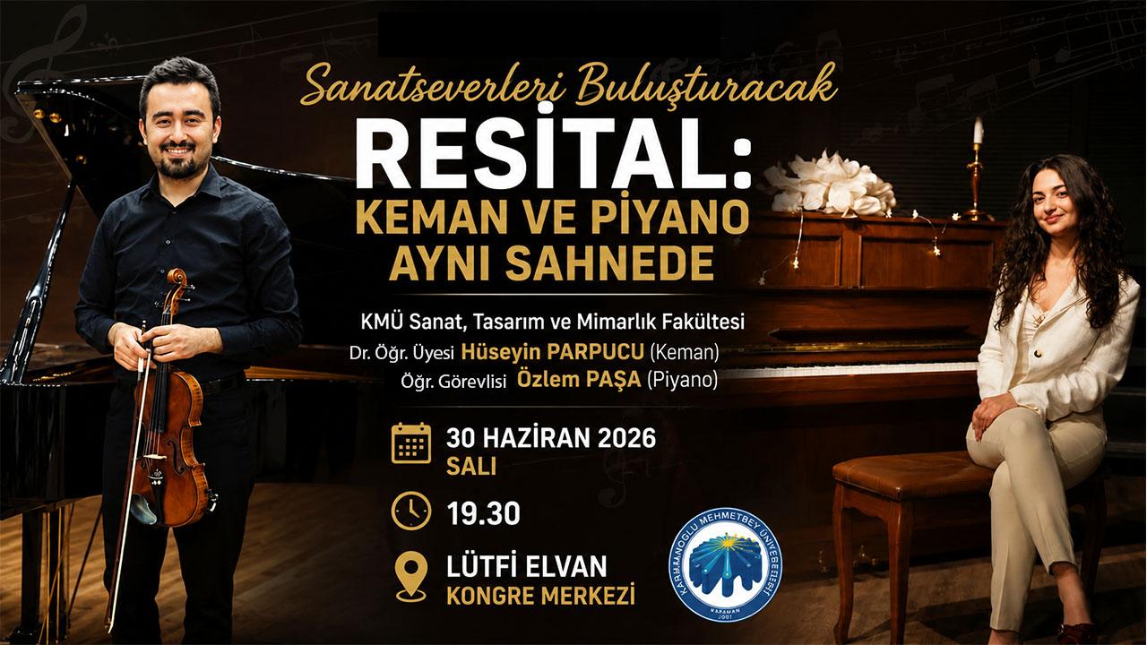 Sanatseverleri Buluşturacak Resital: Keman ve Piyano Aynı Sahnede