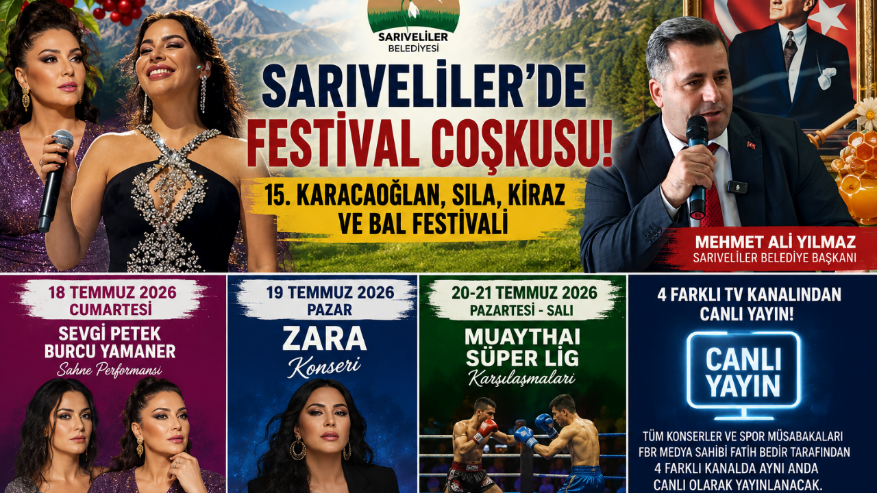 Sarıveliler'de 15. Karacaoğlan, Sıla, Kiraz ve Bal Festivali için geri sayım başladı